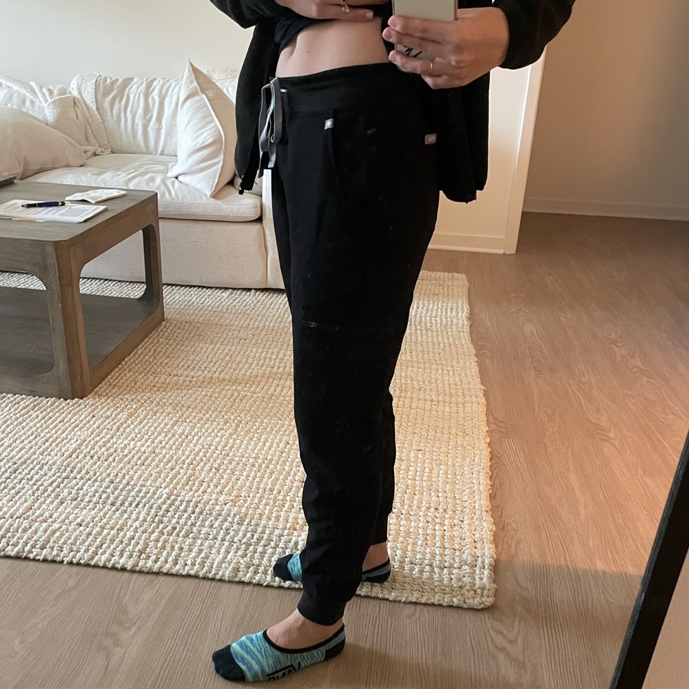 Figs Jogger Small Petite Black Pant